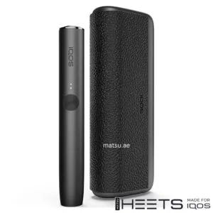 IQOS ILUMA Prime Obsidian Black with anodized aluminium with a textured wrap