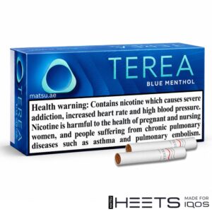 TEREA Blue UAE pack, deep cool menthol with peppermint and creamy notes