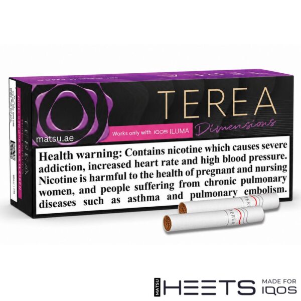 TEREA Dimensions Yugen UAE pack, tobacco and fruity flavour