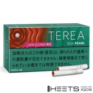 TEREA Sun Pearl Japan pack, capsule and melon flavour